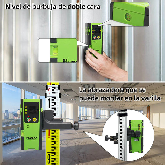 Detector láser para nivel láser de línea LR6RG Huepar