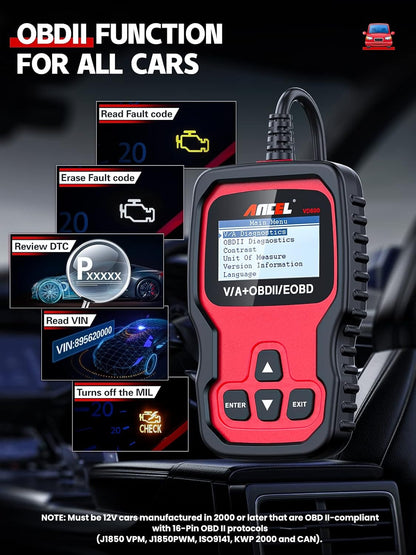ANCEL VD500 Pro – Escáner OBD2 Profesional | Diagnóstico, Reset Servicio y TPMS
