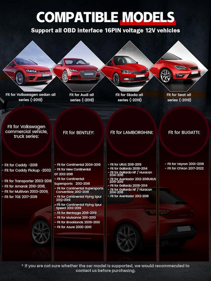 ANCEL VD500 Pro – Escáner OBD2 Profesional | Diagnóstico, Reset Servicio y TPMS