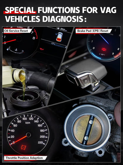 ANCEL VD500 Pro – Escáner OBD2 Profesional | Diagnóstico, Reset Servicio y TPMS