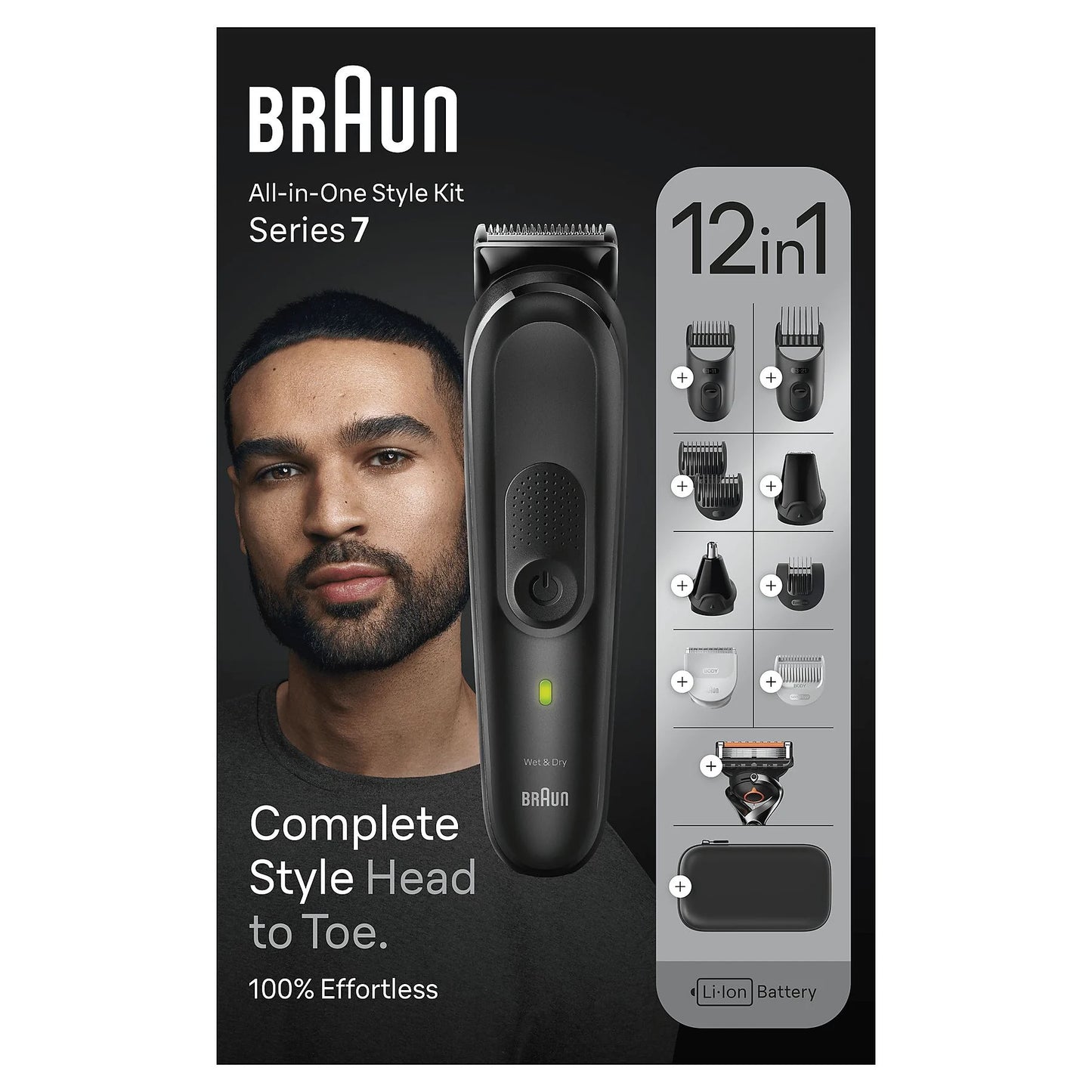 Braun Series 7 MGK7460 - Recortadora Multifunción 12 en 1 para Barba, Cuerpo y Pelo