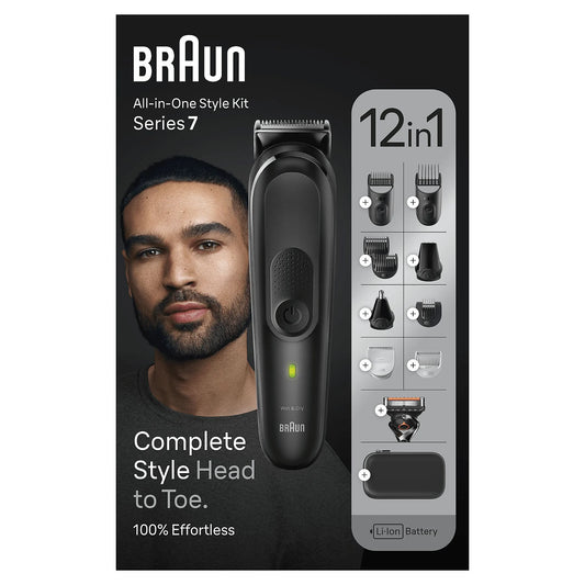 Braun Series 7 MGK7460 - Recortadora Multifunción 12 en 1 para Barba, Cuerpo y Pelo