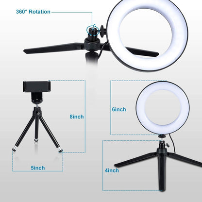 Anillo de Luz Led Regulable de 6 Pulgadas MACTREM