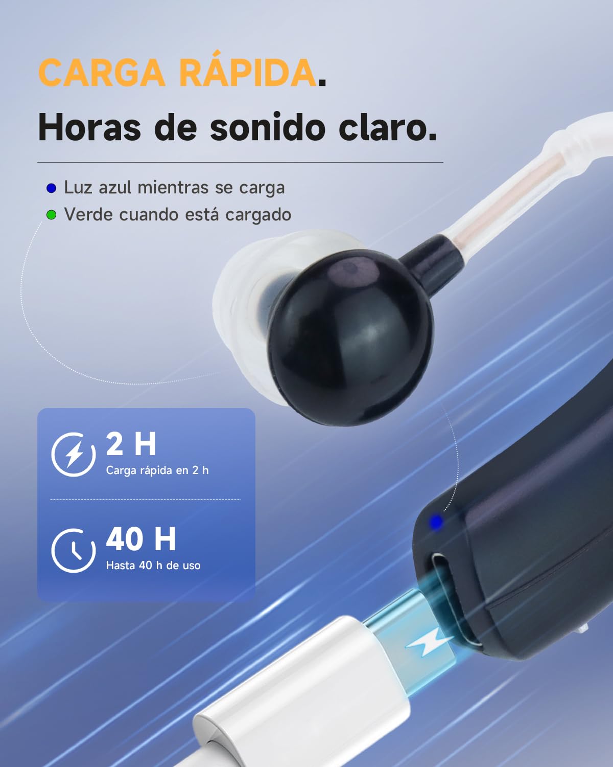 Amplificador de Audífonos Negro VHP-1301 BRITZGO