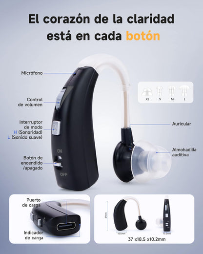 Amplificador de Audífonos Negro VHP-1301 BRITZGO