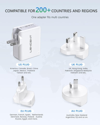 Cargador USB Multipuerto 4.4A 5V Universal LENCET