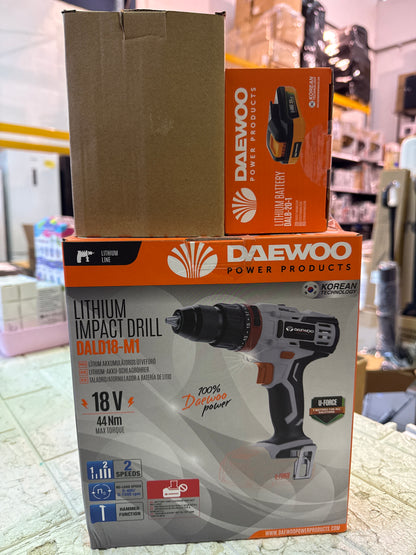Taladro Percutor Daewoo DALD18-M1 18V – Kit con Batería 1.5Ah y Cargador