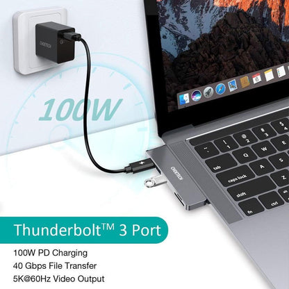 Hub USB-C 7 en 2 para MacBook Pro y MacBook Air | HDMI 4K, Thunderbolt 3, USB 3.0 y Lector SD/TF