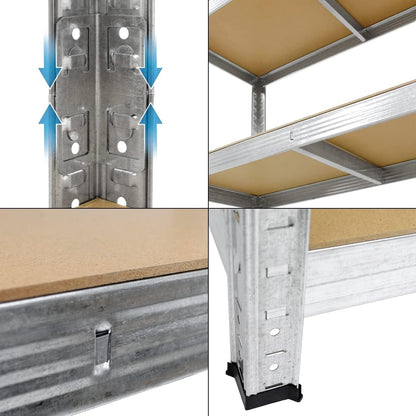 Estantería Metálica 5 Niveles 180x90x40 cm VENCEDE