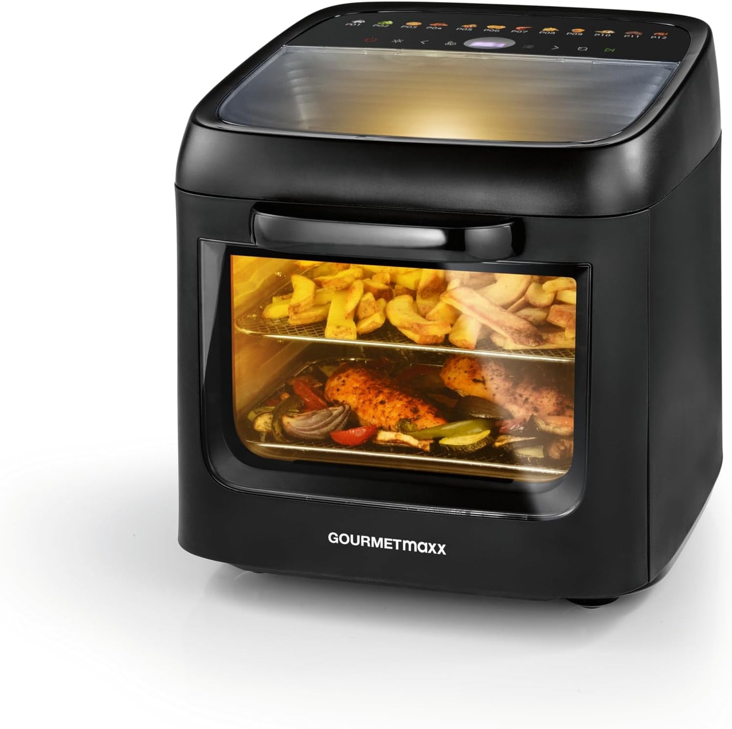 Horno Freidora de Aire GOURMETmaxx 12.5L | 9 en 1 con Visión Panorámica XXL