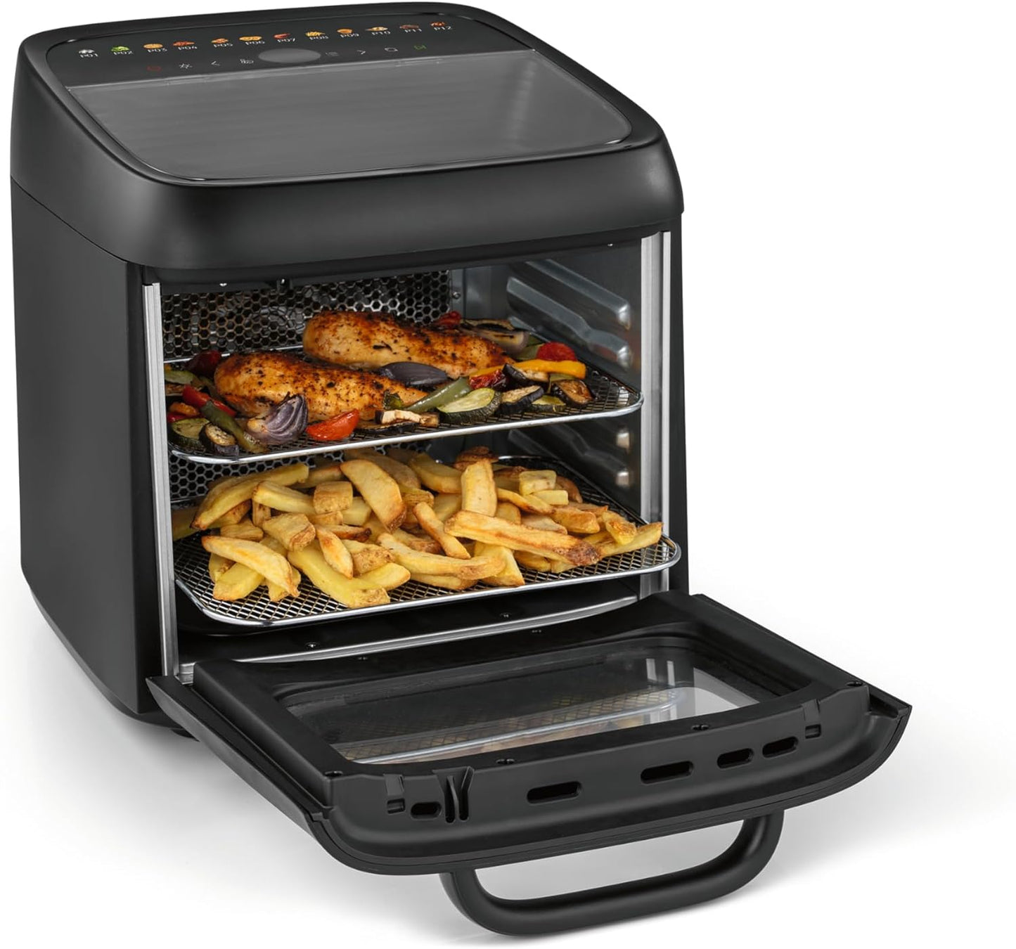 Horno Freidora de Aire GOURMETmaxx 12.5L | 9 en 1 con Visión Panorámica XXL