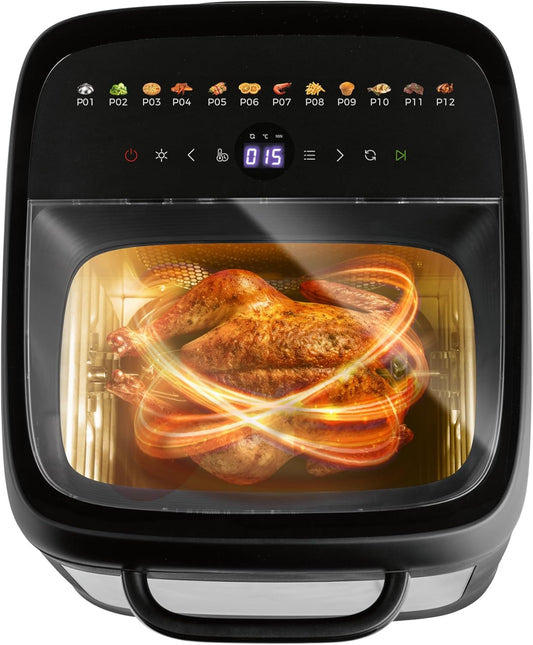 Horno Freidora de Aire GOURMETmaxx 12.5L | 9 en 1 con Visión Panorámica XXL