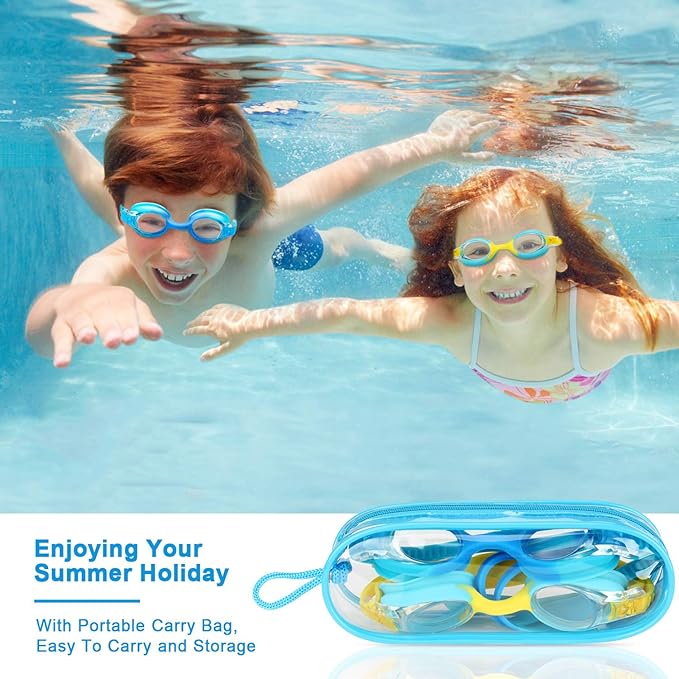 2 Gafas De Natación Para Niños De 4 a 14 Años