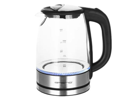Hervidor Eléctrico Emerio WK-119988 – 1,7 L | 2200 W | Negro y Acero Inox