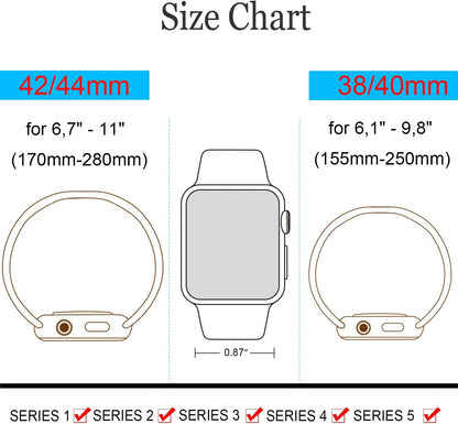 Pack 2 Correa Compatible con Apple Watch Correa 38mm/40mmDe Acero Inoxidable Mugust