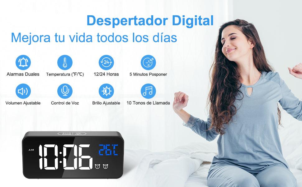 Reloj Despertador Dual Digital