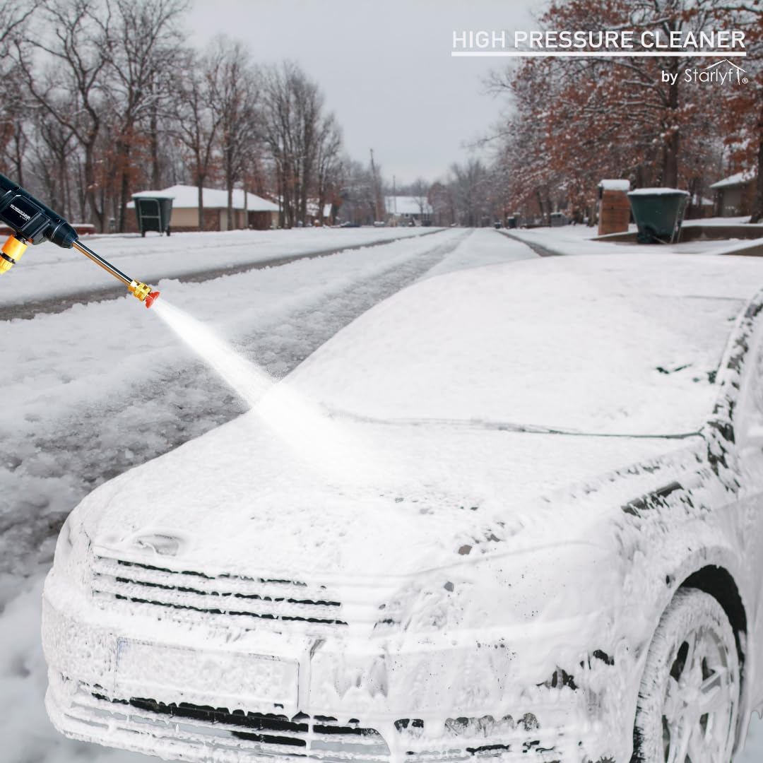 STARLYF Limpiadora a Presión Portátil – Pistola de Agua de Alta Potencia con Accesorios