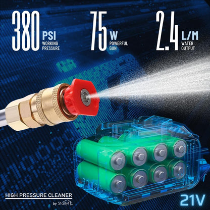 STARLYF Limpiadora a Presión Portátil – Pistola de Agua de Alta Potencia con Accesorios