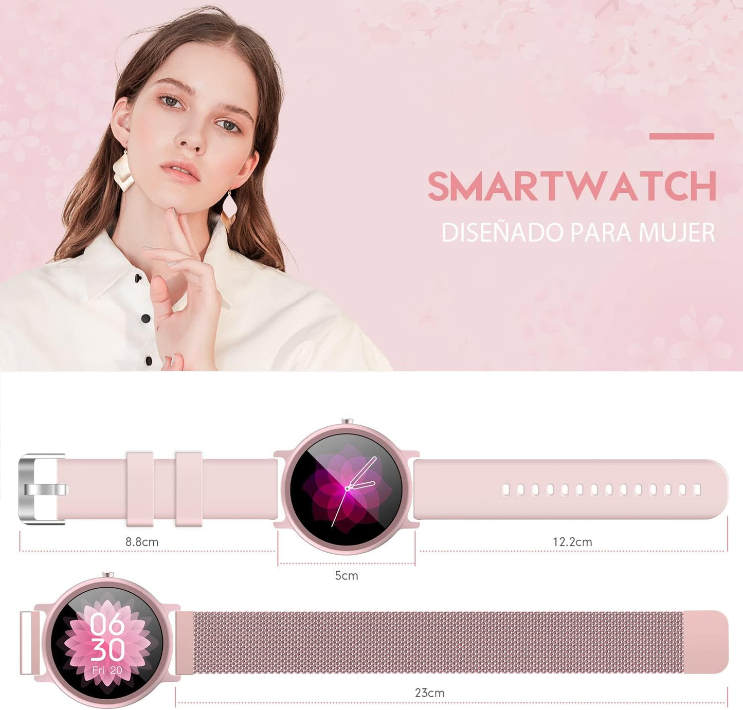 Smartwatch Mujer Reloj Inteligente IP68