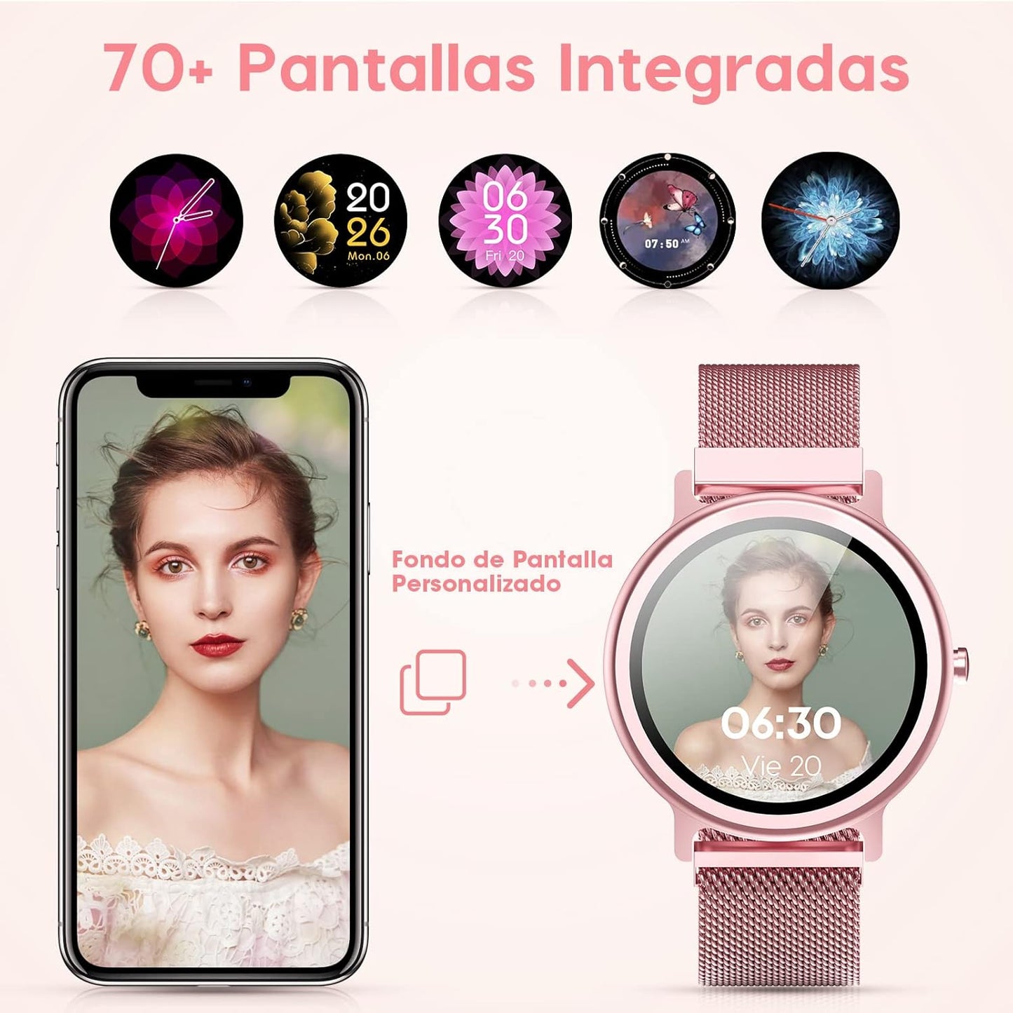 Smartwatch Mujer Reloj Inteligente IP68