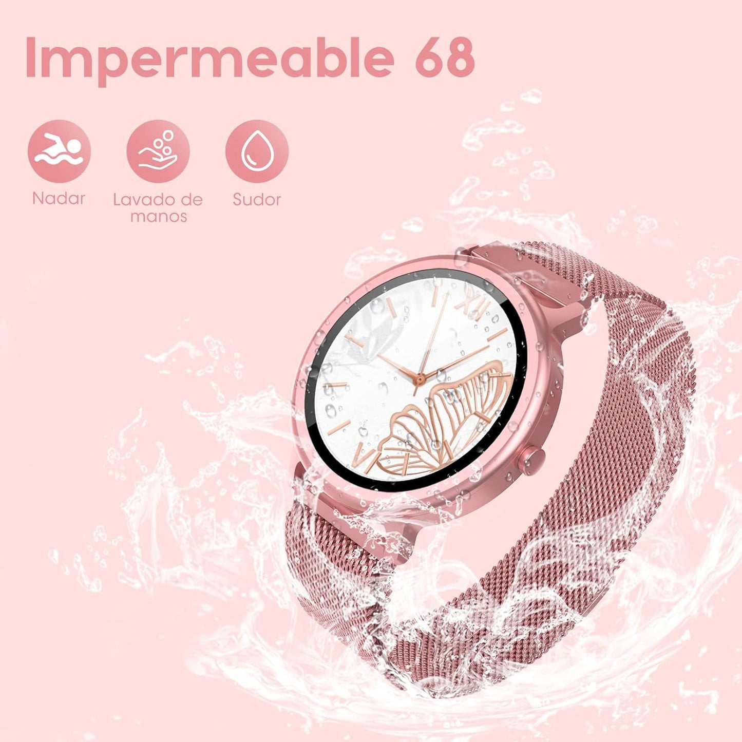 Smartwatch Mujer Reloj Inteligente IP68