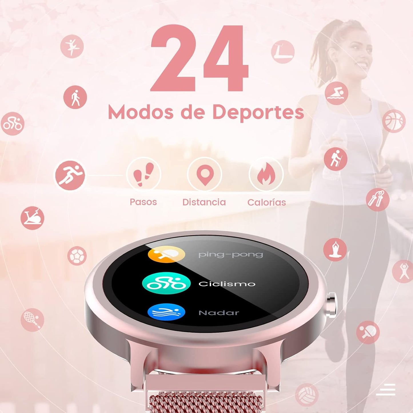 Smartwatch Mujer Reloj Inteligente IP68