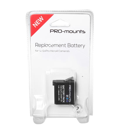 PRO-MOUNTS Batería de Repuesto 1160 mAh para GoPro HERO4 – Alta Duración y Calidad Premium