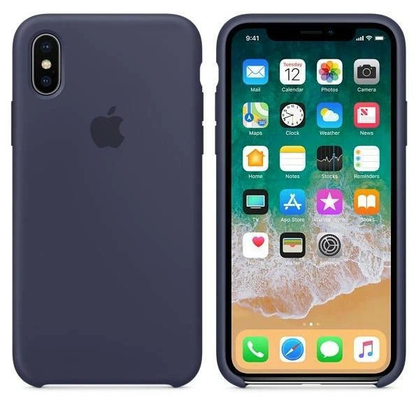 Funda Silicone Case Azul Noche Para IPhone XS Max - Apple