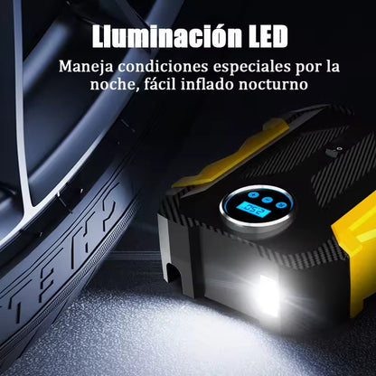 Compresor De Aire Portátil Para Automóvil Digital Con Luces LED CARSUN