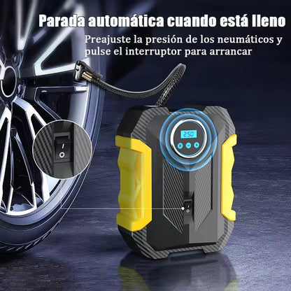 Compresor De Aire Portátil Para Automóvil Digital Con Luces LED CARSUN