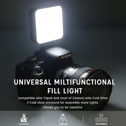 Luz LED W64, luz de vídeo bicolor, tiktok cámara en vivo, cámara vlog portátil, iluminación ultrabrillante para fotos y vídeos