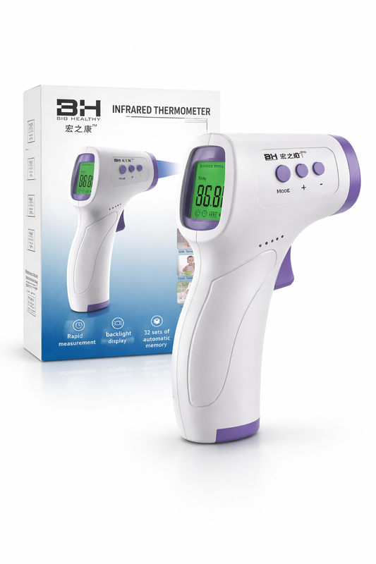 Termómetro Infrarrojo Digital Sin Contacto HZK-801 – Medición Rápida y Precisa (Pantalla LCD, Memoria 32 Lecturas)